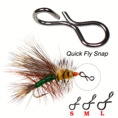 100pcs Stainless Steel Quick Change Snap for Fly Fishing Hooks and Lures