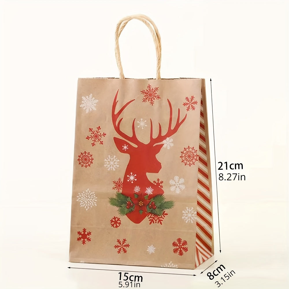 Christmas Gift Bags Santa Elk Bell Xmas Packaging Kids Candy Gift