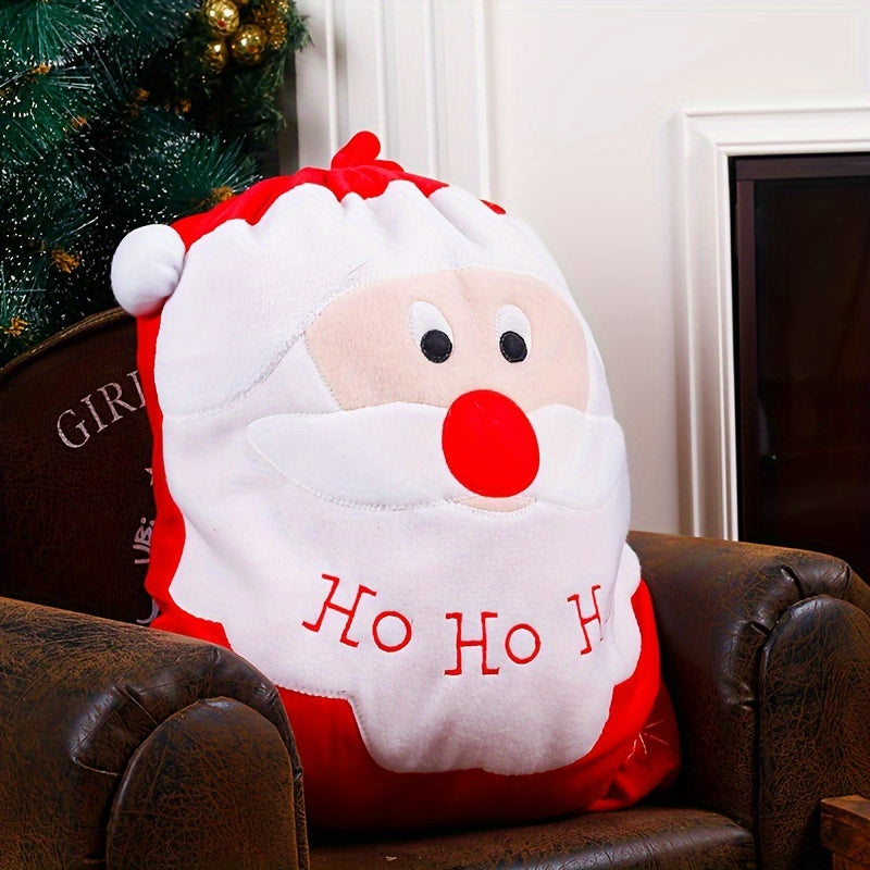 Christmas Golden Velvet Embroidery Gift Bag Santa Claus Large Christmas Decorati