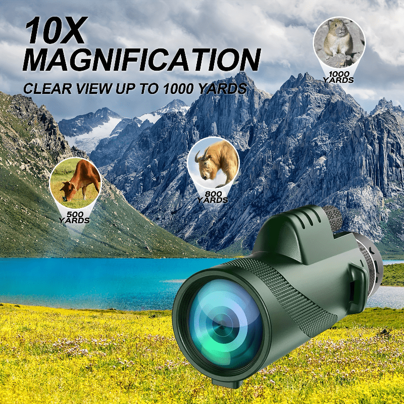 10x42 Monocular Telescope Wide Field View Concerts Cam