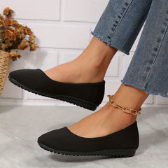 Women's Striped Pattern Flat Shoes Slip On Lightweight