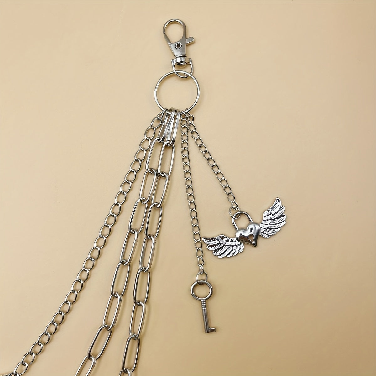 Layered Pants Chain Hip Hop Rings Pendent Waist Chain for Women