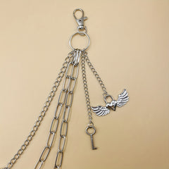 Layered Pants Chain Hip Hop Rings Pendent Waist Chain for Women