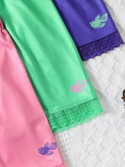 Girl's 3-Pack Sports Shorts with Lace Fringes