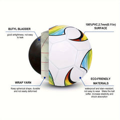 Size 5 Prof. Football PU Leather Soccer Ball For Competition
