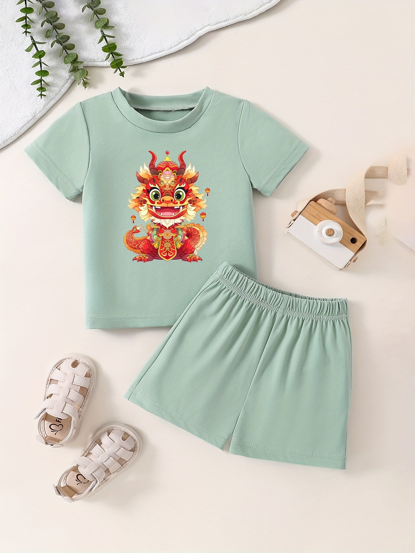 Toddler Kid T-shirt & Pants Cartoon Pattern Cotton Summer Clothing