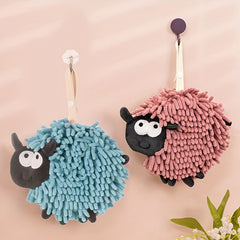 Cartoon Lamb Hanging Towel for Kids Bathroom