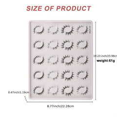 20 Pairs Transparent Band False Eyelashes Natural Cross Waterproof Eyelashes