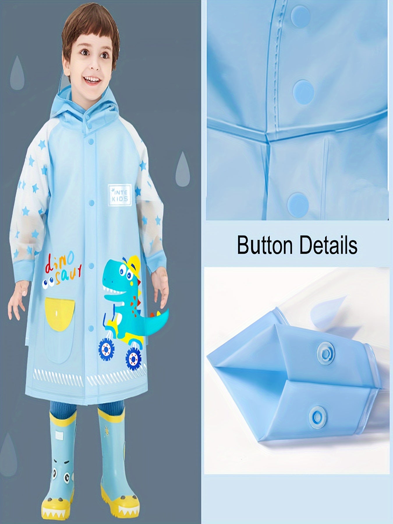 Girls Unicorn Graphic Hooded Raincoat - Gift