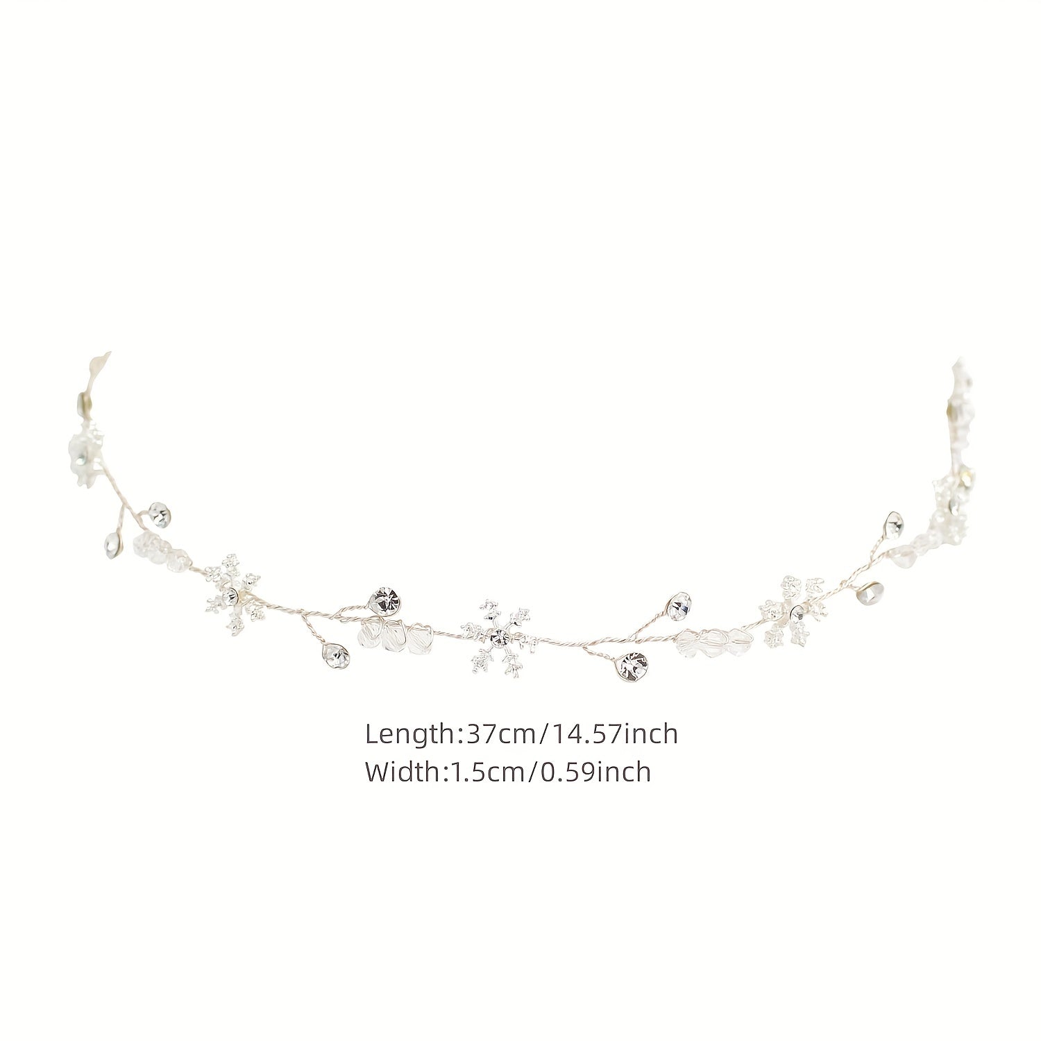 Snowflake Shape Rhinestone Head Piece for Bridal Wedding
