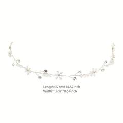 Snowflake Shape Rhinestone Head Piece for Bridal Wedding