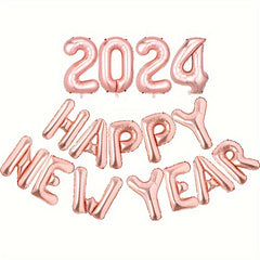 Happy Year Letter Aluminum Balloon 40cm Party Decoration