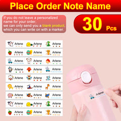 180pcs Transparent Name Stickers - Waterproof Labels for School