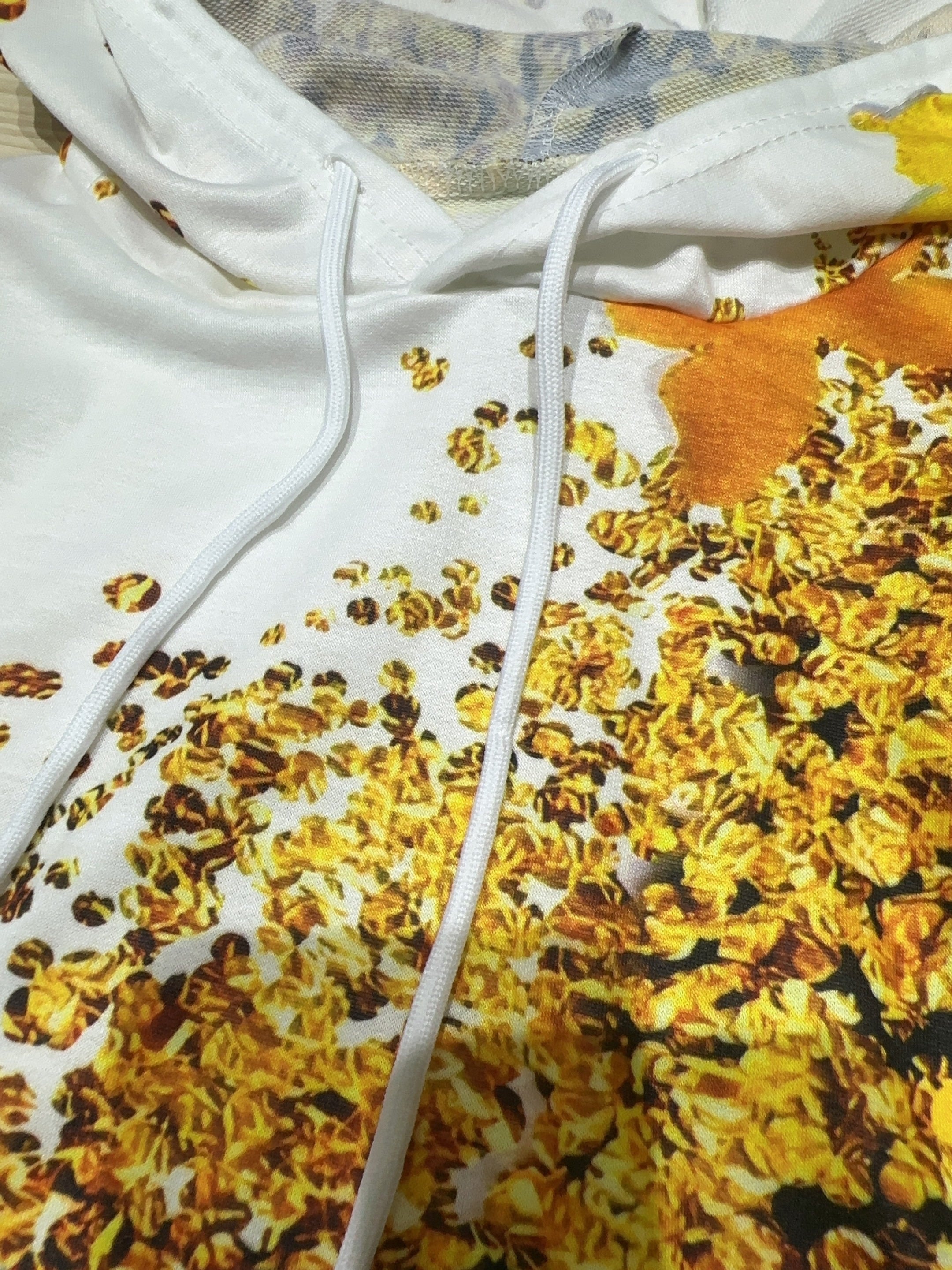 Butterfly Print Hooded Sweatshirt Sports Pullover Tops