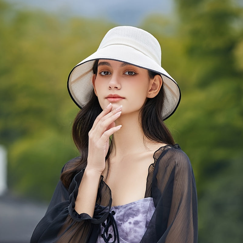 French Lightweight Beach Travel Sun Hats Women Outdoor Fisherman Cap