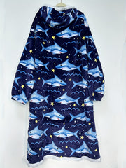 Nightgown Women's Plus Flannel Fleece Blanket with Sleeve & Pockets