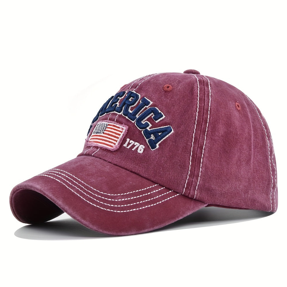 Embroidered Cotton Baseball Cap Hip Hop Style Sun Protection