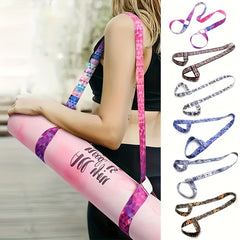 Colorful Yoga Mat Strap TPE Durable Storage Sling 2 in 1 Fitness Stretching