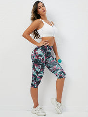 Geometric Pattern Butt Lifting Yoga Shorts High Waist Activewear