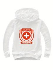 Cotton I LOVE SWITZERLAND Print Hoodies Girls Comfy Hooded Sweatshirt
