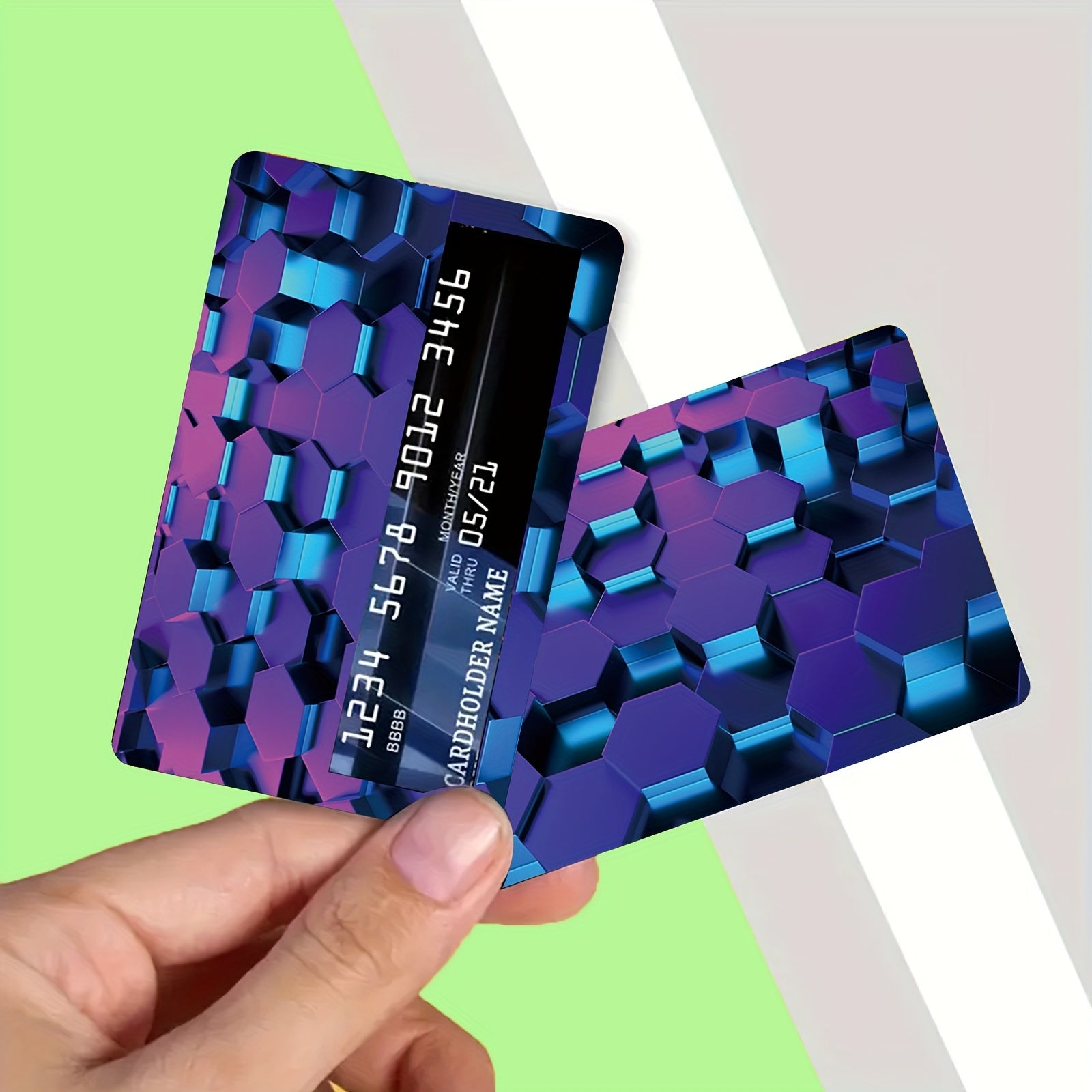 4 Credit Card Stickers 8.55.5 No Adhesive No Bubbles