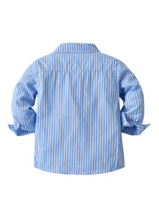 Toddler Boys Striped Button Front Shirt