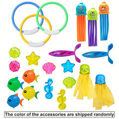 Mermaid Kids Water Toy Shell Spinner Diving Toy Fun for Swimming