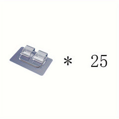 25pcs Plastic Hooks for Outdoor String Lights Waterproof Self Adhesive Clips