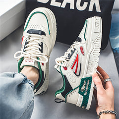 Men's Block Skate Shoes Lace Up Comfy Non Slip Sneakers