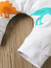 Dinosaur Print Romper Sleeveless Jumpsuit for Baby