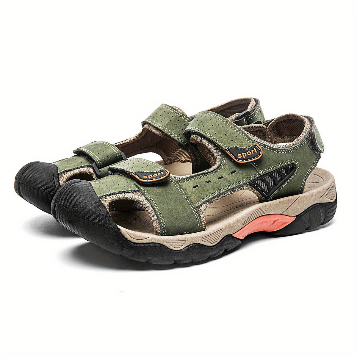 Men's Breathable Closed Toe Sandals Non Slip Beach Shoes