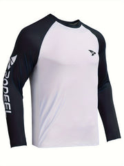 Men's Fish Pattern UPF 50 Sun Protection Hoodie Long Sleeve