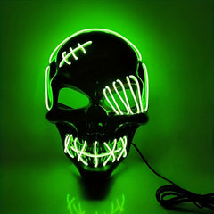 Bright Red Ghost Illuminated Mask for Party
