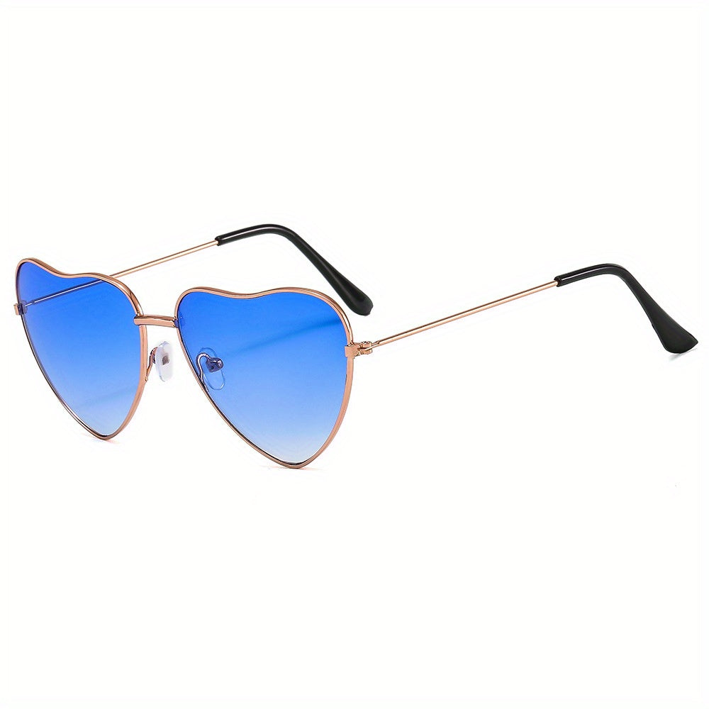 Heart Frame Sunglasses Ombre Lens Glasses UV400
