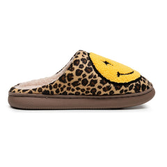 Leopard Pattern Plush Slippers Comfortable & Warm Home Shoes