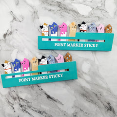 3 Pads Set Cat Shaped Mini Animal Index Sticky Note