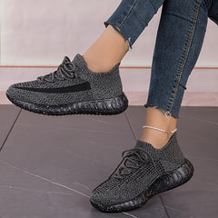 Thick Sole Shock Absorption Sneakers Lightweight Mesh Breathable Shoes