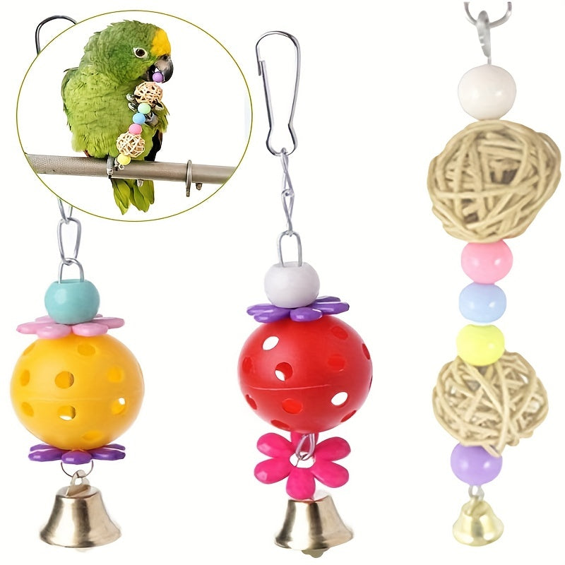 13pcs Bird Parakeet Toys Swing Hanging Chewing Toy Hammock Climbing Ladder
