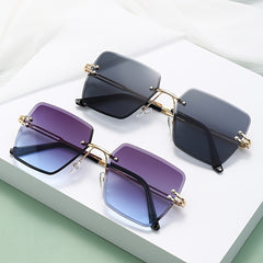 Ombre Lens Sunglasses Square Frame Glasses