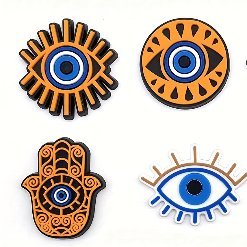 10 PCS Eye Shoes Charms For Crocs Shoe Decorations PVC Cartoon