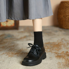 Women's Lace Up Oxfords Comfortable Plain Toe Shoes