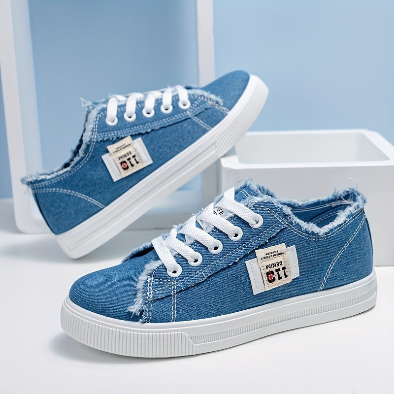 Women's Canvas Sports Shoes Lace-up Casual Walking Sneakers