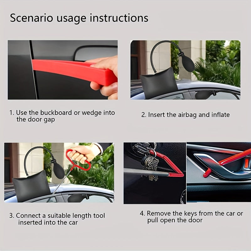 20pcs Car Repair Tool Roadside Emergency Airbag Supplies Air Wedge Pump