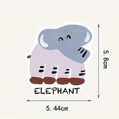 50pcs Cartoon Animal Puzzle Stickers Laptop Phone Water Cup Guitar Skat