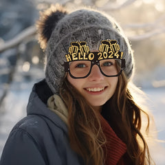 2022 Party Glasses Frame Funny Photo Prop Paper Eyeglasses