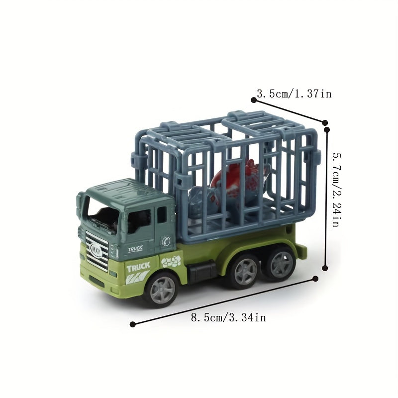 Alloy Pull back Dinosaur Car Toy Simulation Car Model Engineering Car