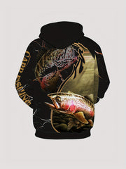 3D Print Hoodies for Men Graphic Hoodie With Kangaroo Pocket