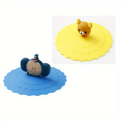 Cartoon Pattern Silicone Cup Cover Anti-leakage Dust-proof