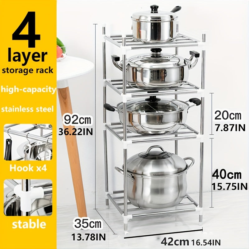 Stainless Steel Pot Holder for Cookware Storage