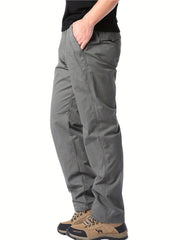 Men's Plain Cotton Cargo Pants Casual Loose Outdoor Work Pants
